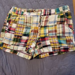 J. Crew City Fit plaid shorts sz 4.